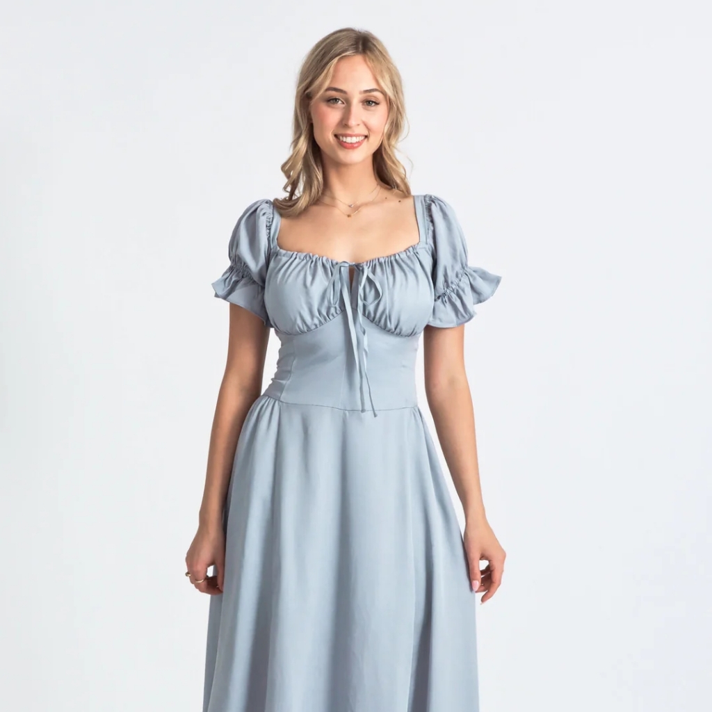 Aulieude Delilah Soft Blue Dress
